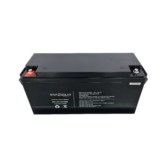 NAVASOLAR 25.6V 100AH 2.56KWH LIFEPO4 IP65 BATTERY PACK