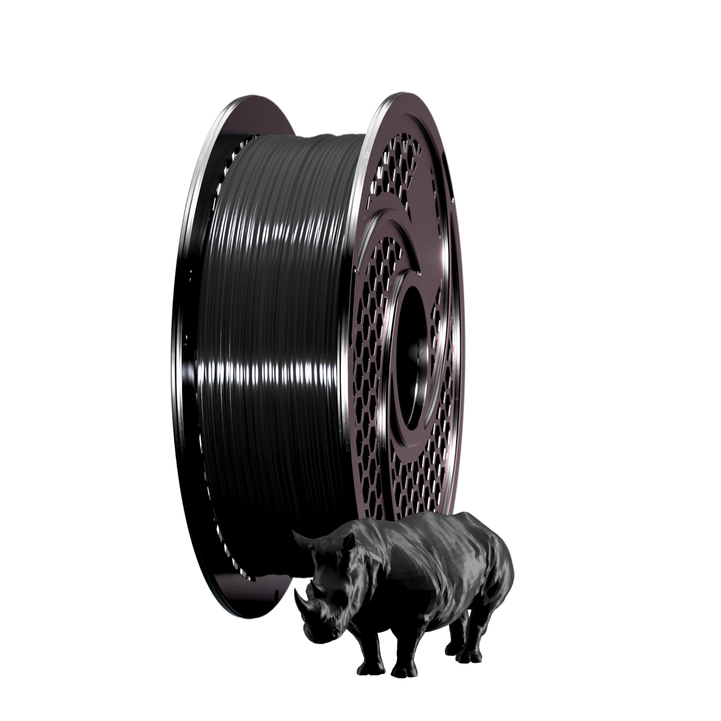 SA Filament -Silk PLA Plus Gloss Black Filament 1kg, 1.75mm