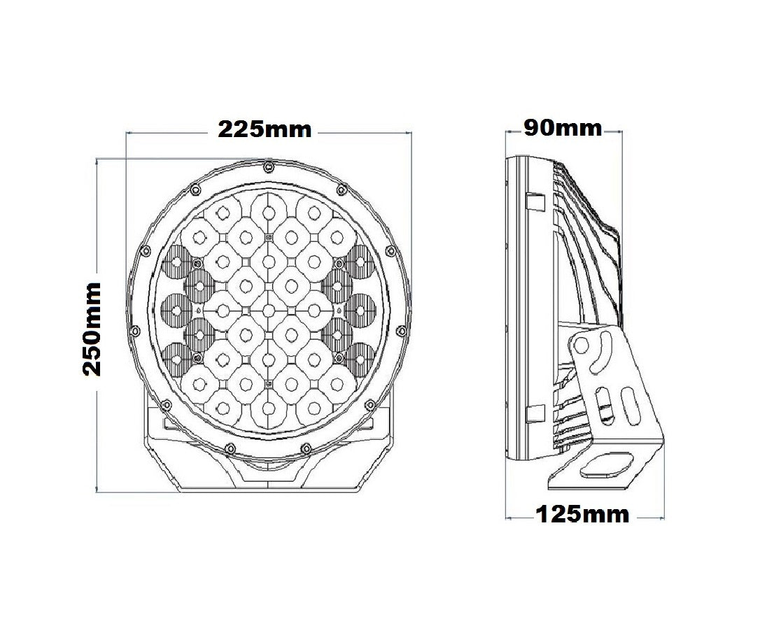 185W 9" LED SPOT LIGHTS PAIR