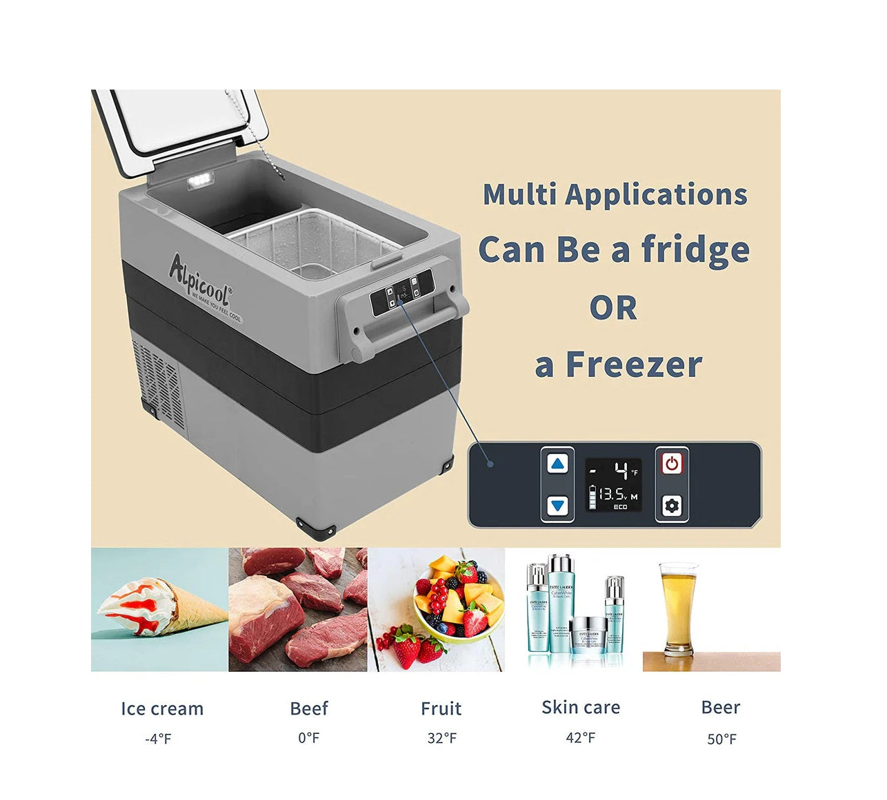 Alpicool CF55 Portable Car Fridge