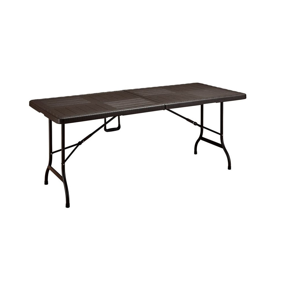 KAUFMANN TABLE FOLDABLE HDPE BROWN 1.8M