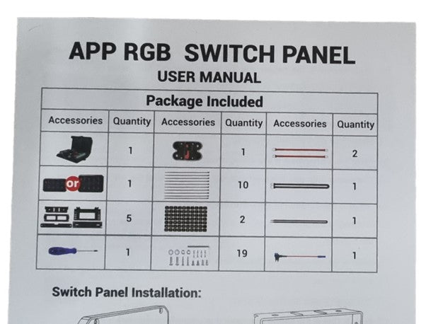 8 GANG WIRED SWITCH PANEL