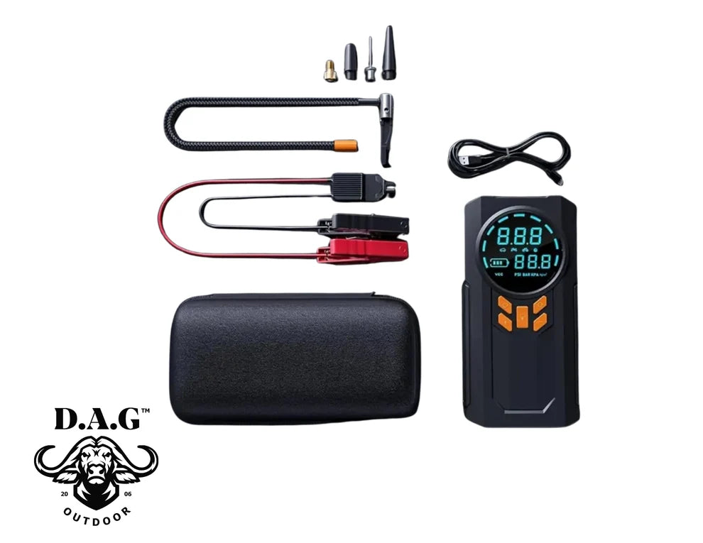 D.A.G PORTABLE COMPRESSOR AND JUMP STARTER
